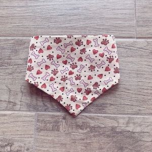 Dog Bandana hearts and paw prints